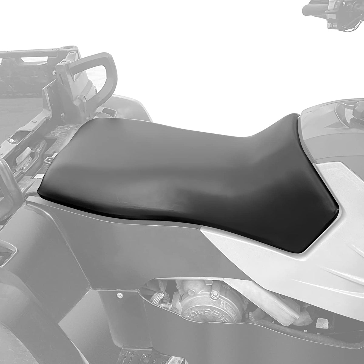 MMATI leather ATV seat cover on Polaris Sportsman 800 for rugged waterproof protection.