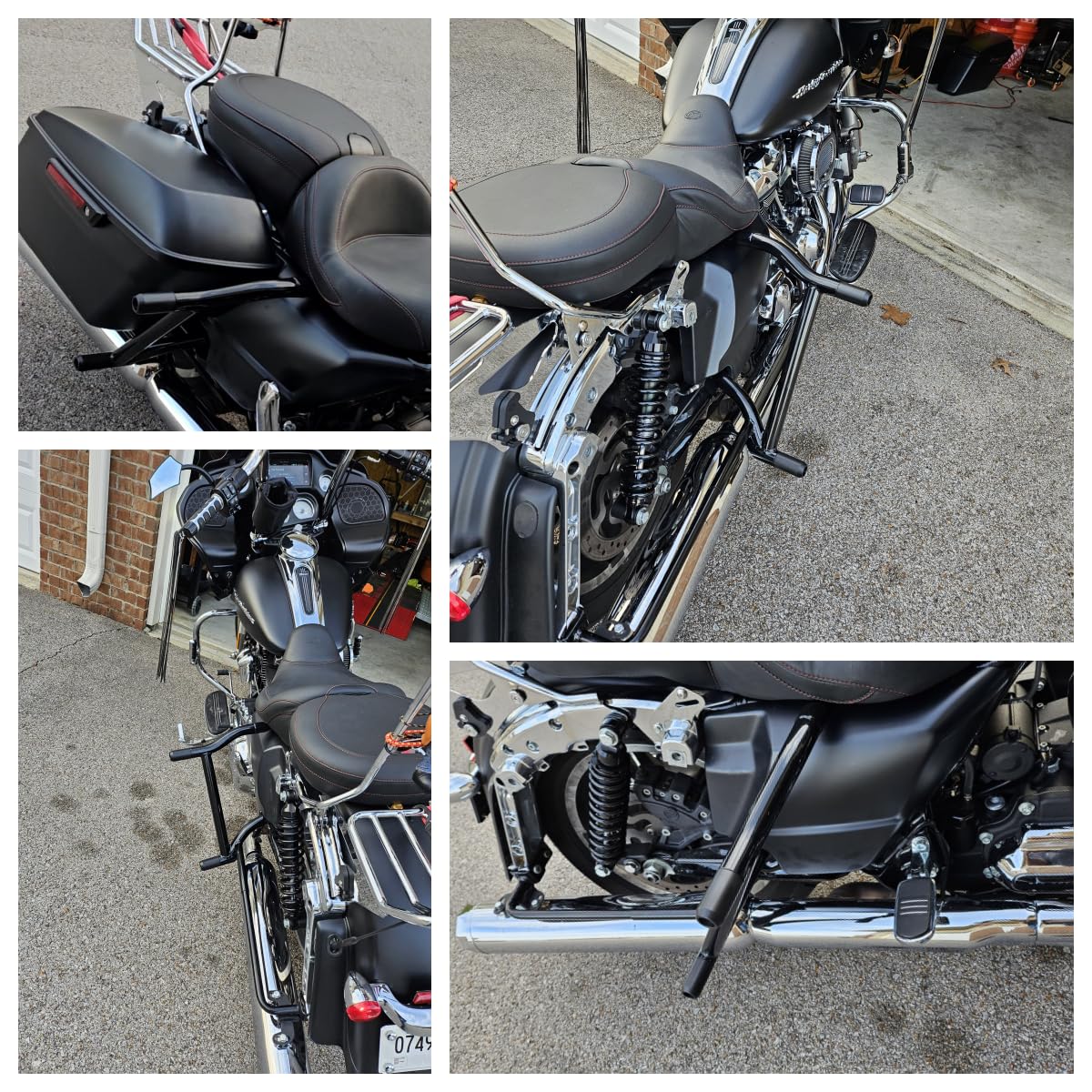 M Maintenanse saddlebag guards heavy gauge steel for lasting durability.