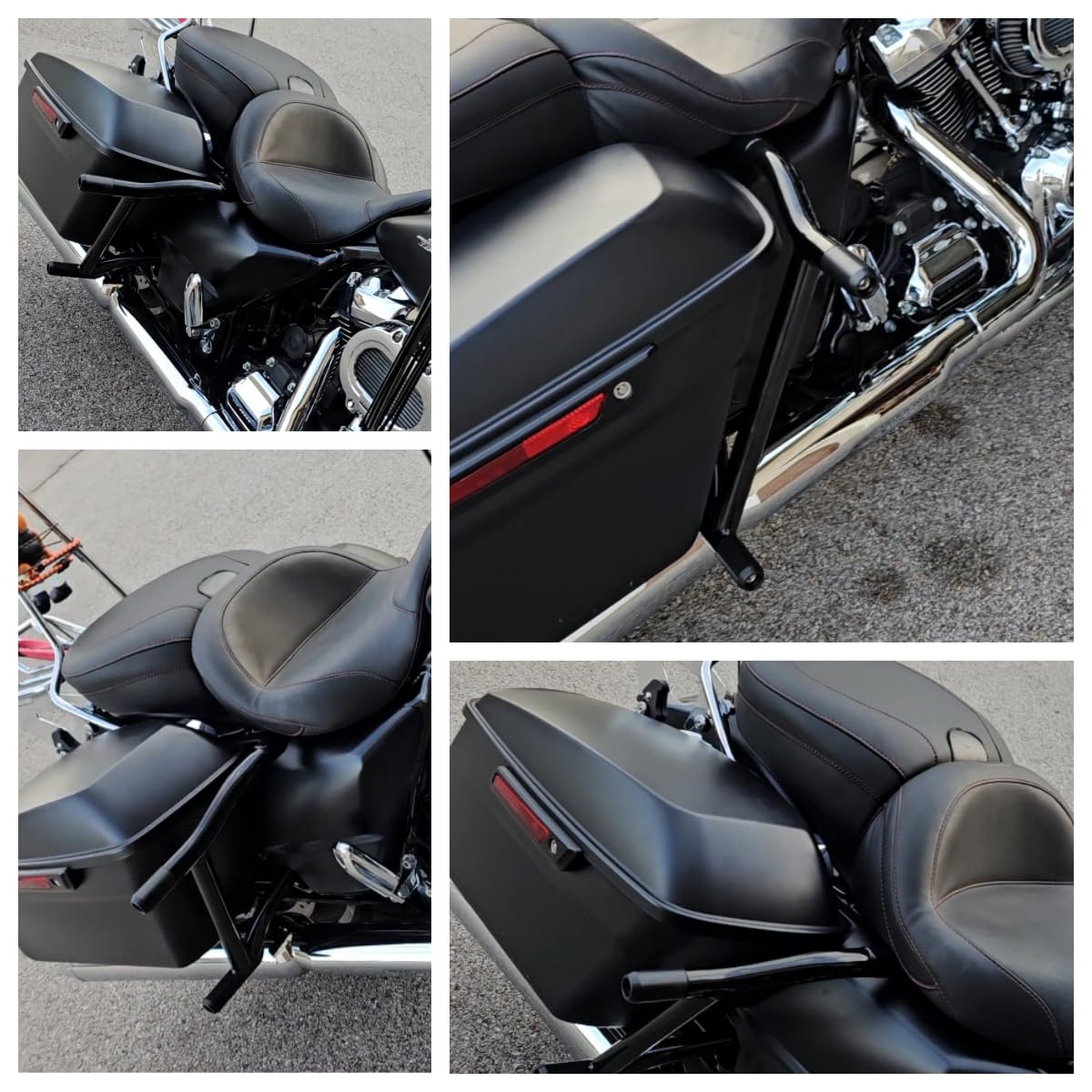M Maintenanse guards protect saddlebags against road debris on Harley Touring.