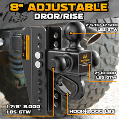 Mmtowus heavy-duty steel construction ensures durability in demanding towing.