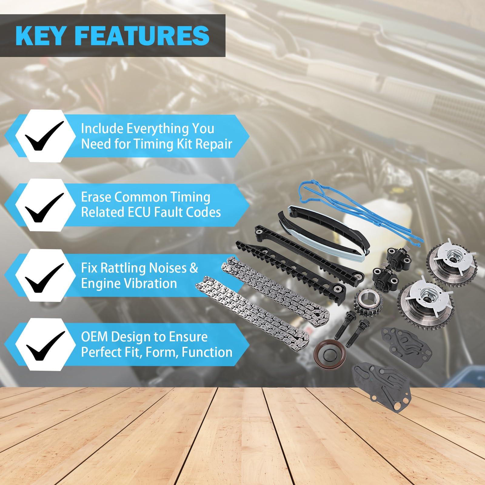 MNJWS 5.4 tensioner maintains steady chain tension during rotation
