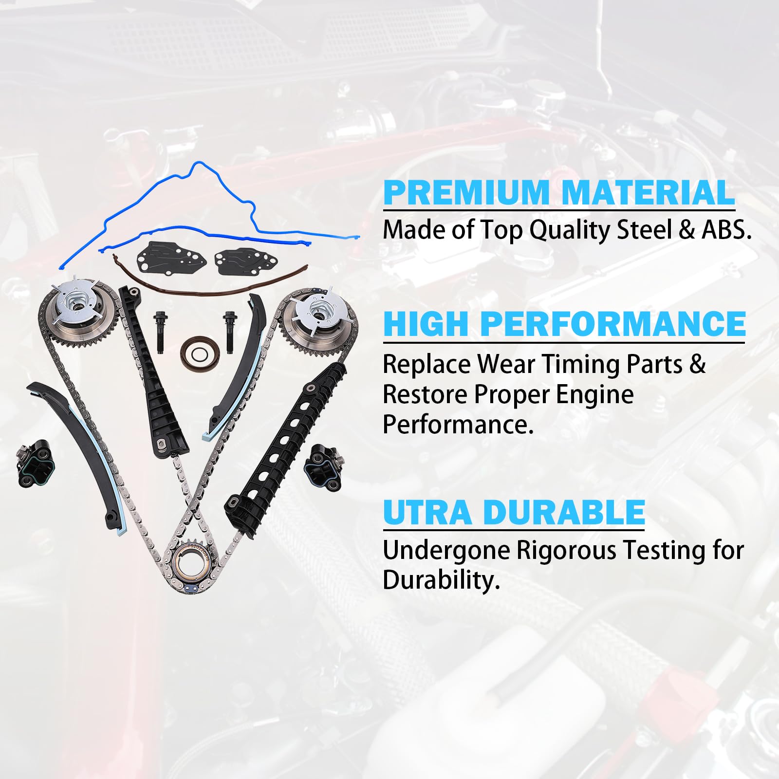 MNJWS 5.4 timing cover gasket seals against leaks