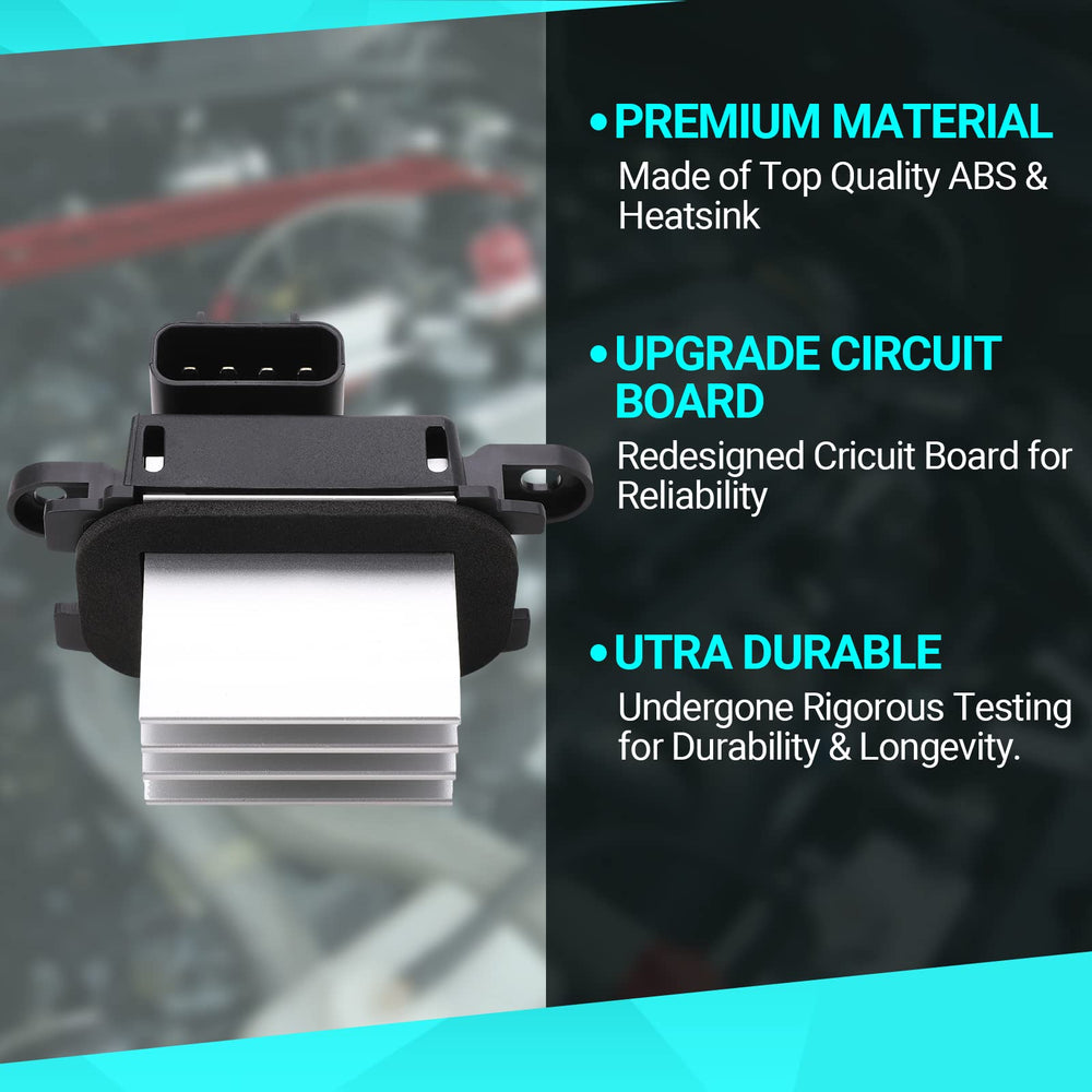 MNJWS blower resistor packaging emphasizes OEM-grade materials and durability.