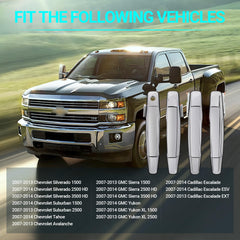 MNJWS exterior chrome door handle front-right for GM trucks, adds sleek finish