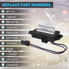 Installed MNJWS resistor in a Chevrolet Silverado to restore multi-speed airflow.
