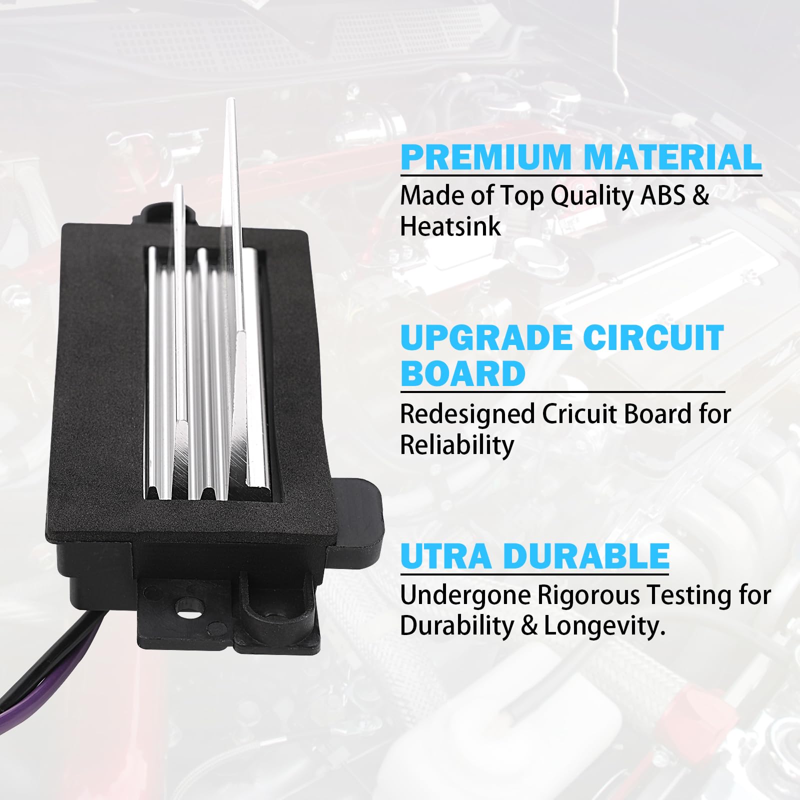 High-quality materials and OEM-style design extend the life of the resistor.