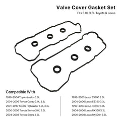 MNJWS valve cover gasket set close-up shows precise seal surface