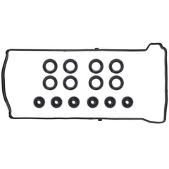 MNJWS valve cover gasket set closeup showing precise seals for oil leak prevention.