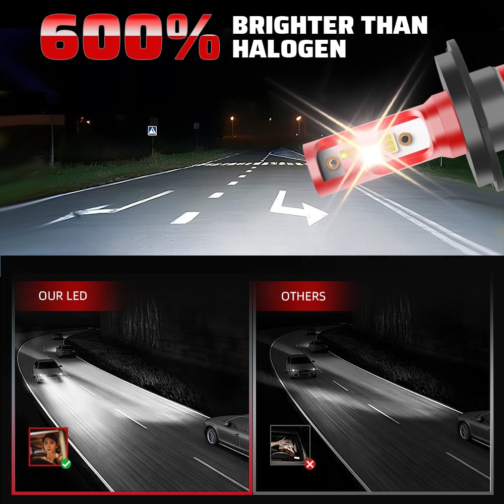MNWHUC LED high beam illuminate distant roadside objects clearly.