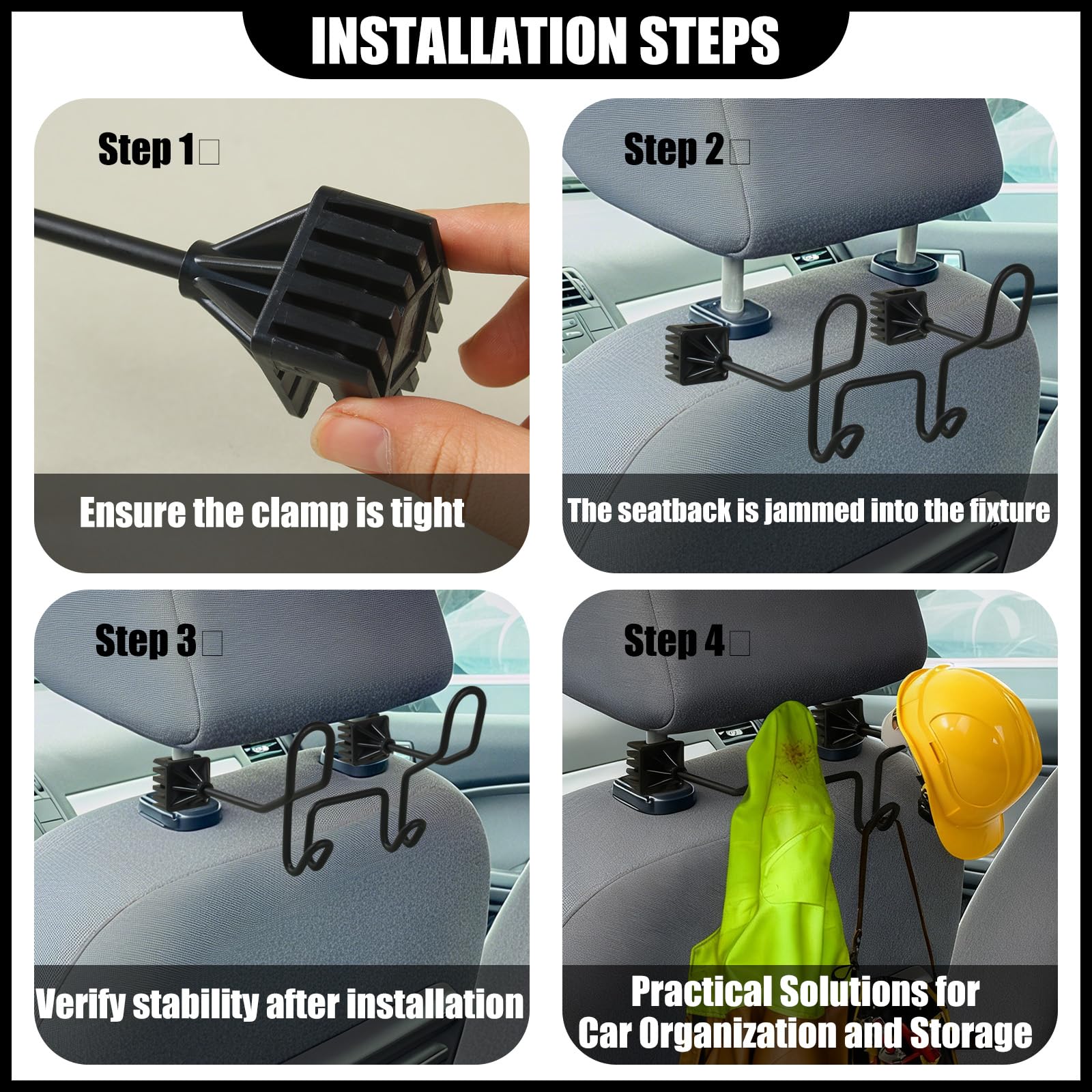 Moalaok lower hook storing a tool bag and vest for easy reach