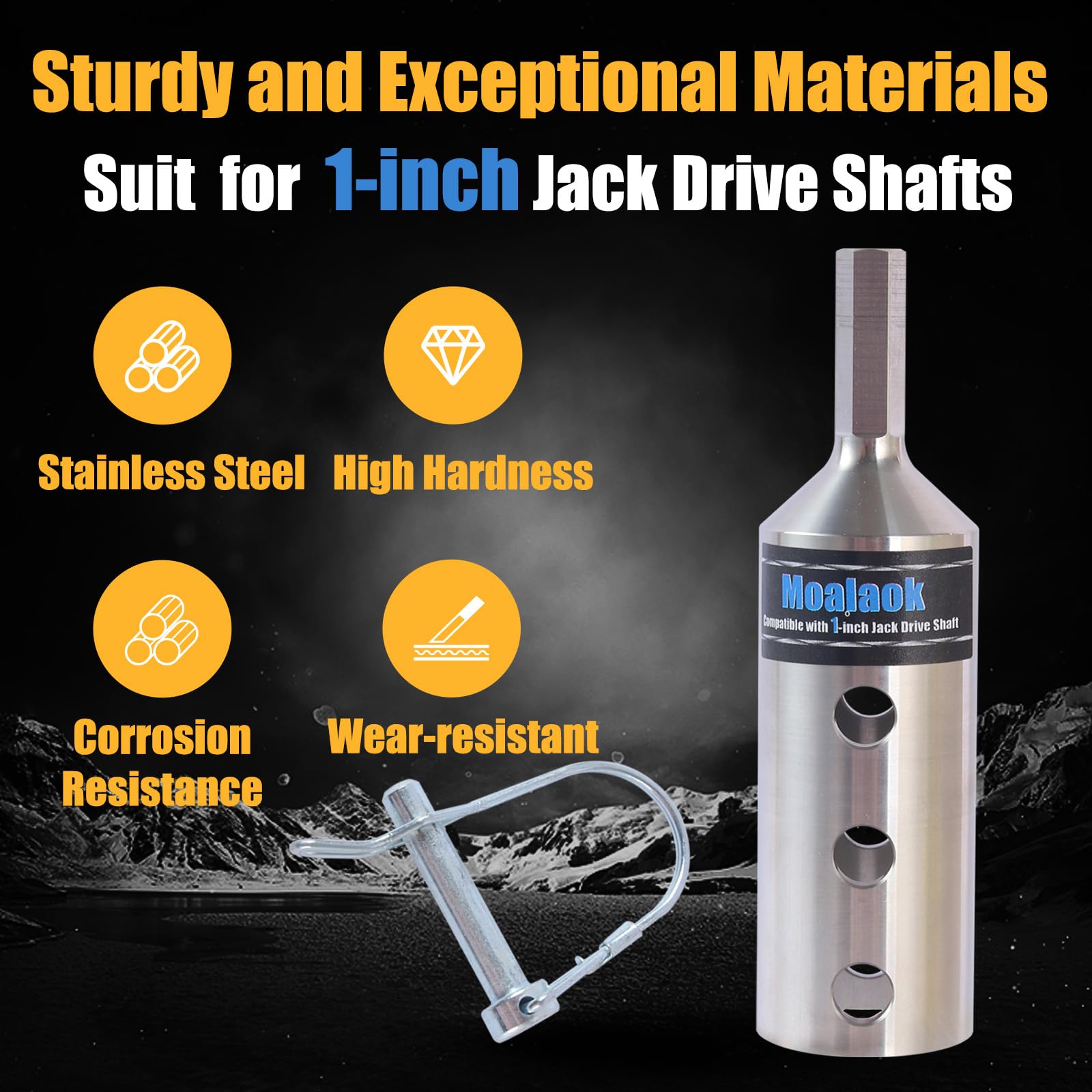 Moalaok quick-install with wire lock pins for tool-free setup