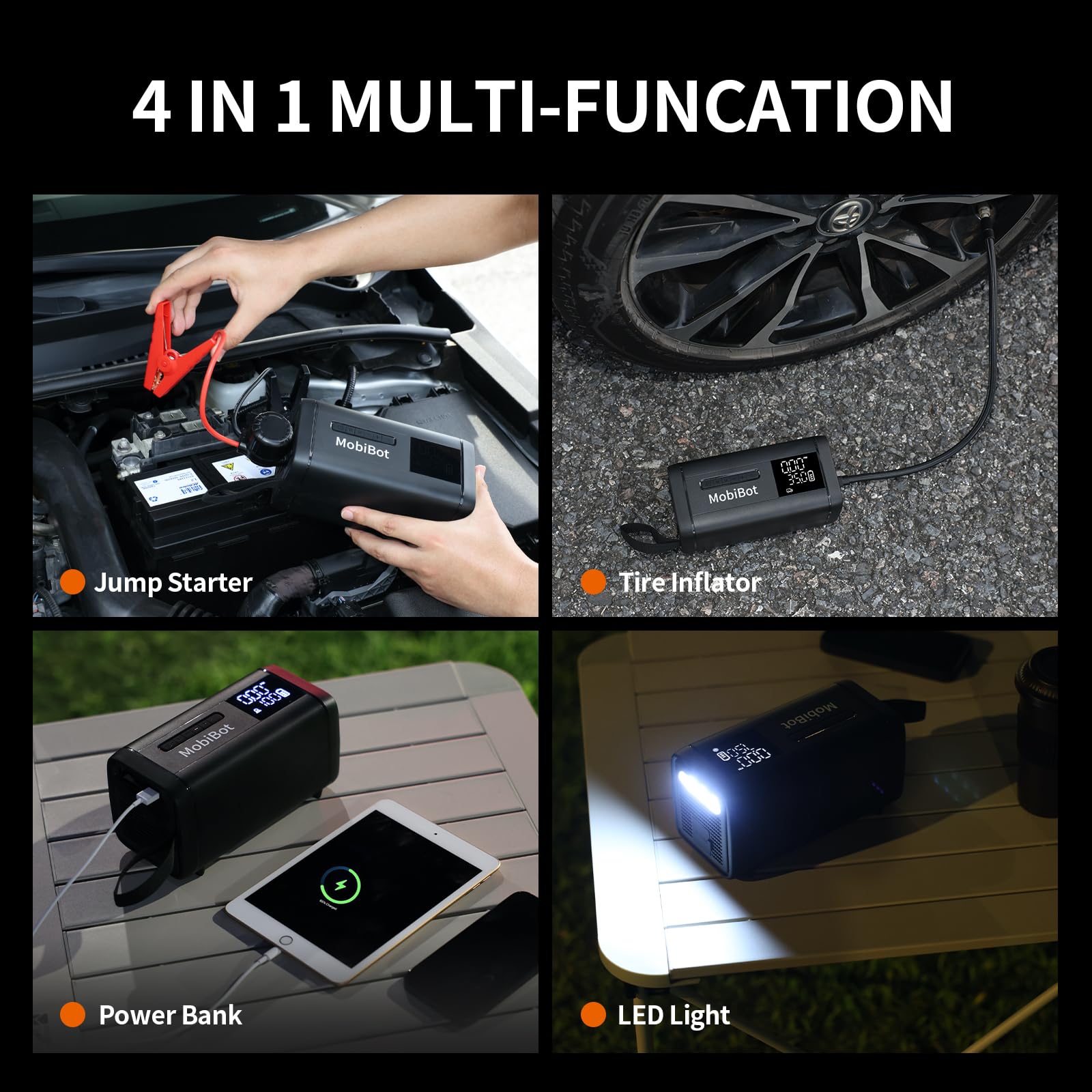 MobiBot 4000A accessories pack includes nozzles and cables for versatility