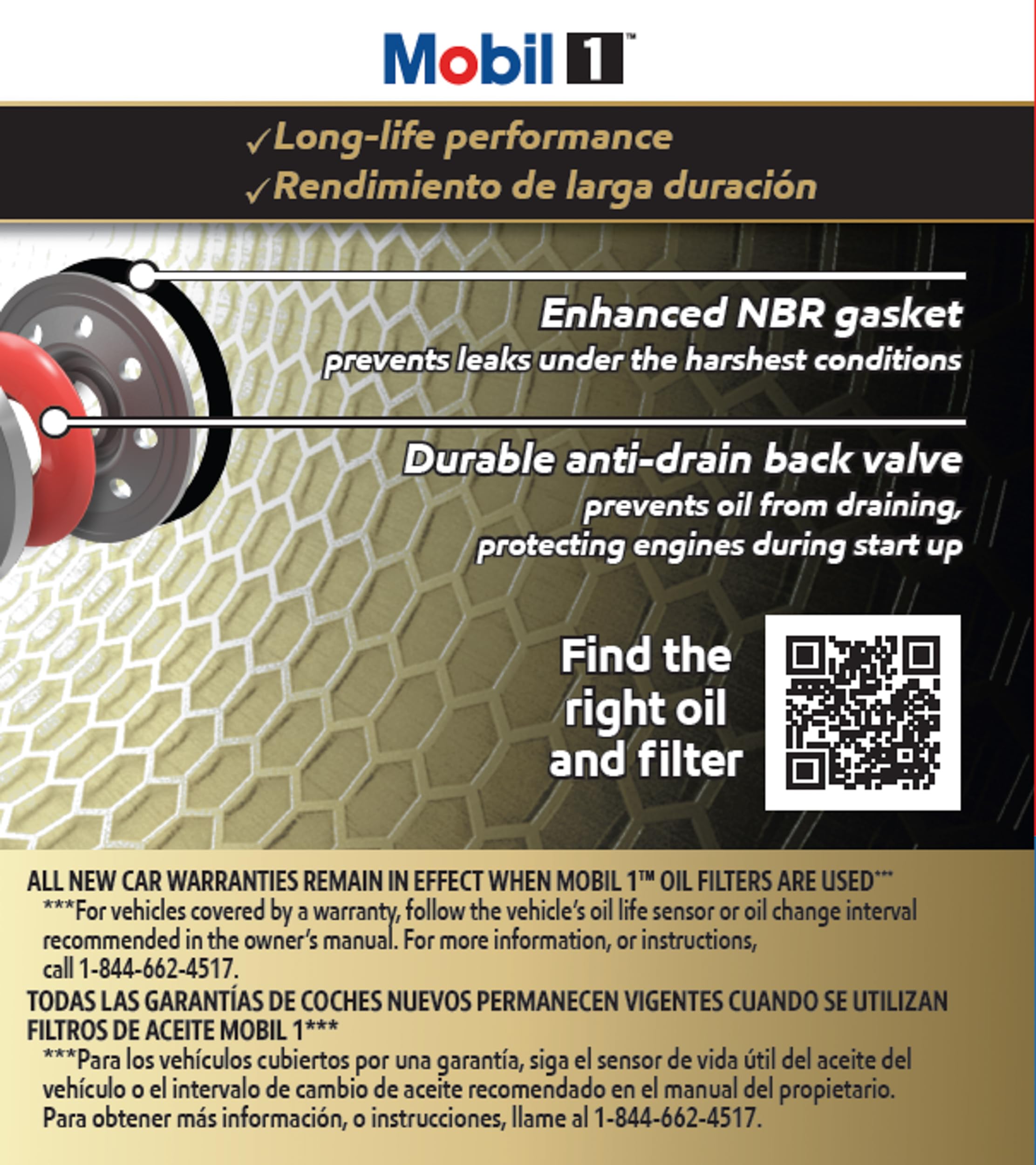Mobil 1 M1-108A back view highlights sturdy construction for high-pressure performance