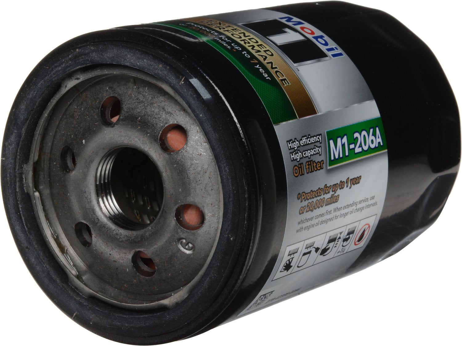 Mobil 1 M1-206A Extended Performance Oil Filter pack view showing two filters for value