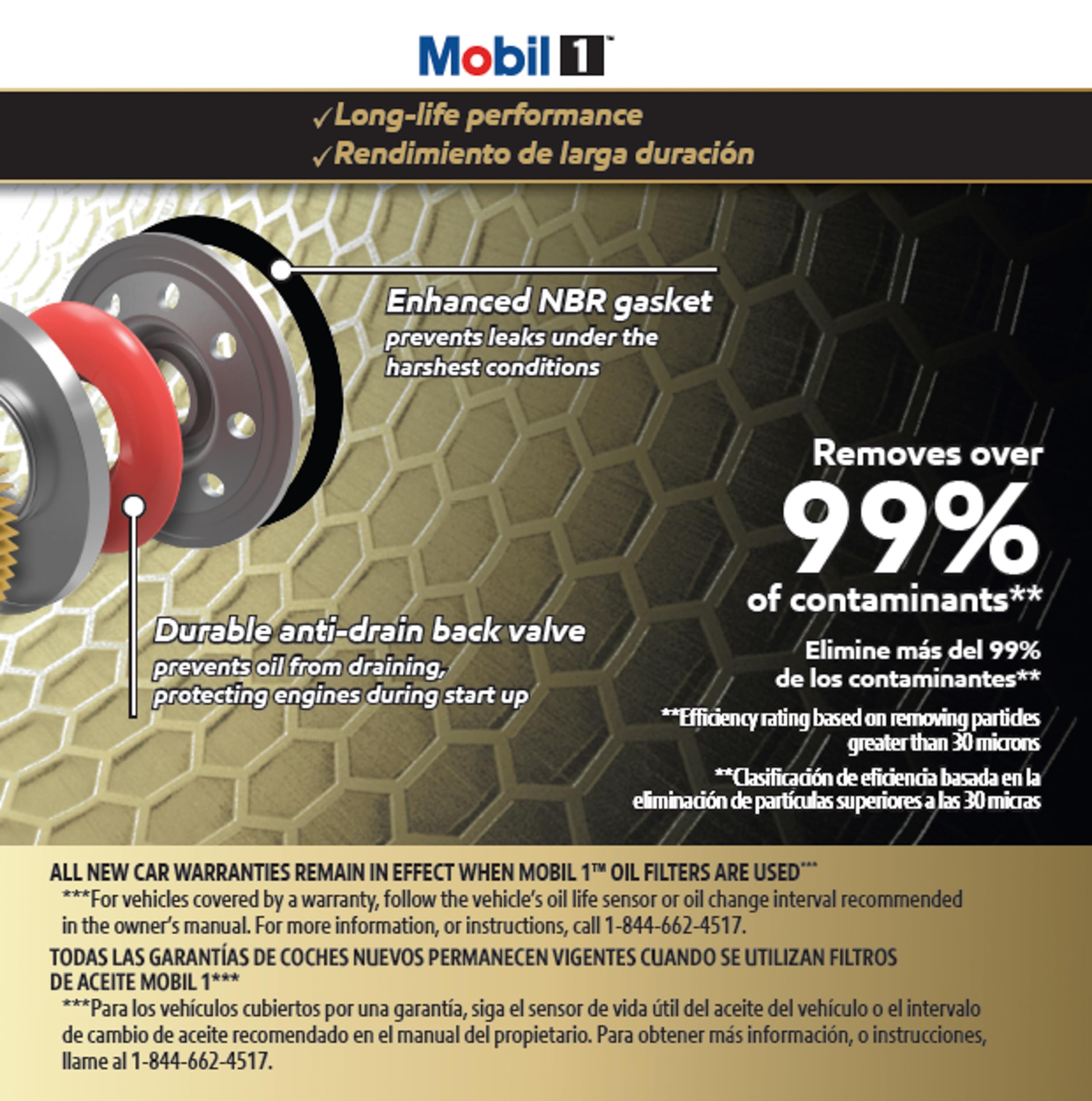 Mobil 1 M1-210A durable canister demonstrates heavy-duty design for higher pressure tolerance.