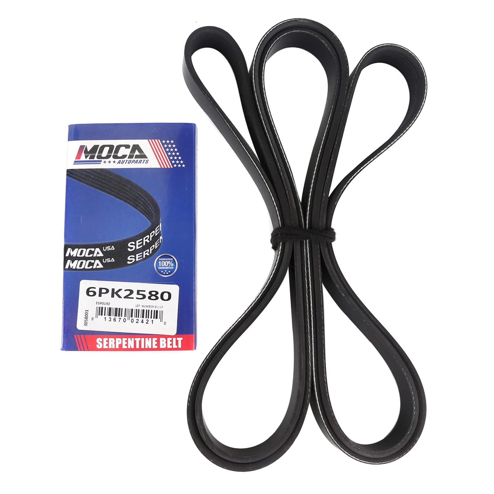 MOCA Autoparts EPDM belt close-up highlighting durable material for long-lasting performance.