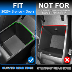 MOCHENT anti-slip pads prevent sliding in Bronco console organizer.