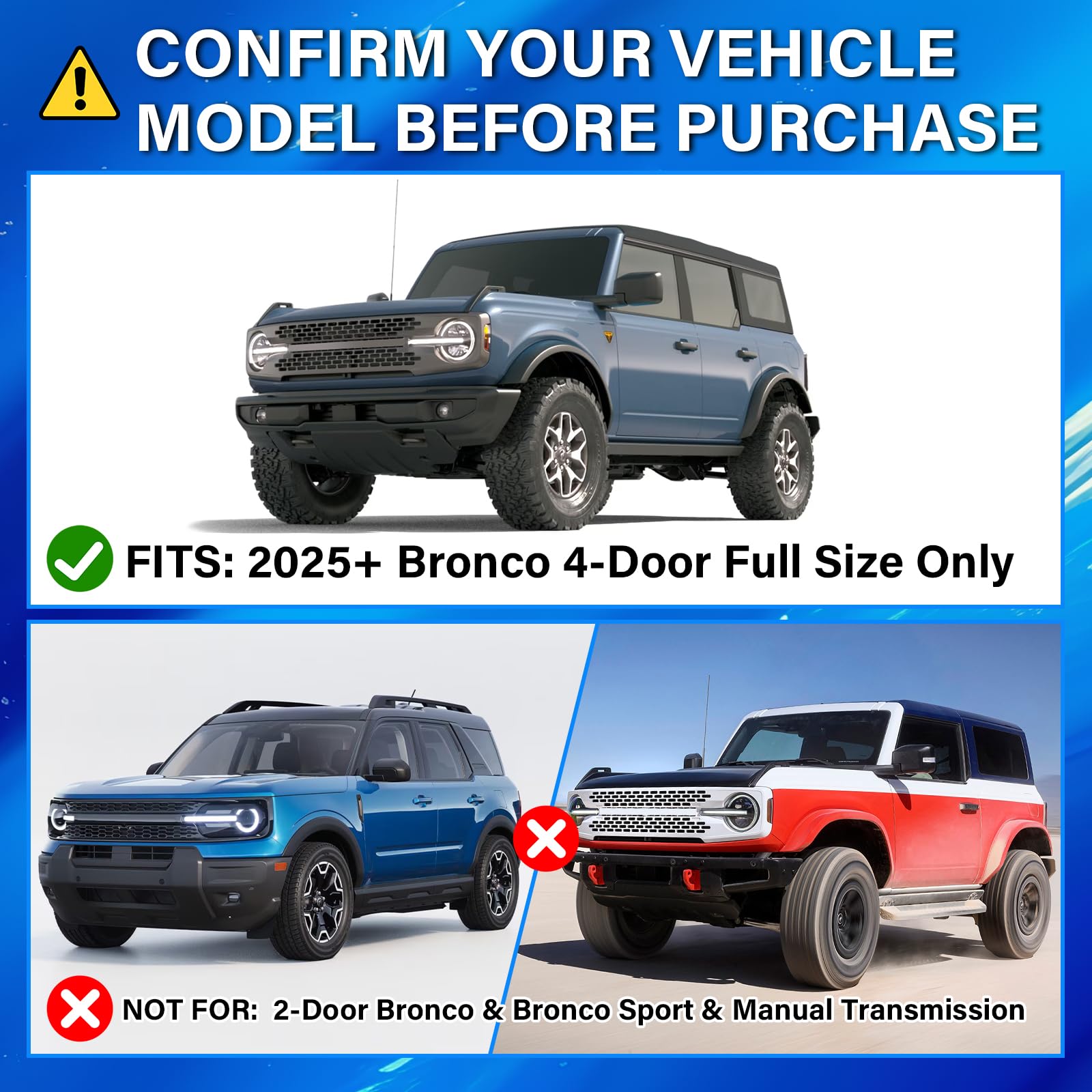 MOCHENT console tray in Bronco interior adds tidy storage with durable ABS construction.