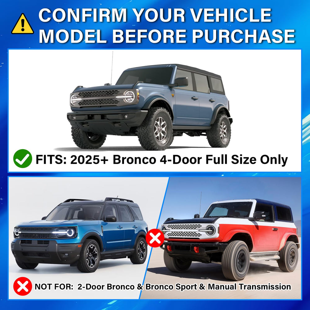 MOCHENT console tray in Bronco interior adds tidy storage with durable ABS construction.