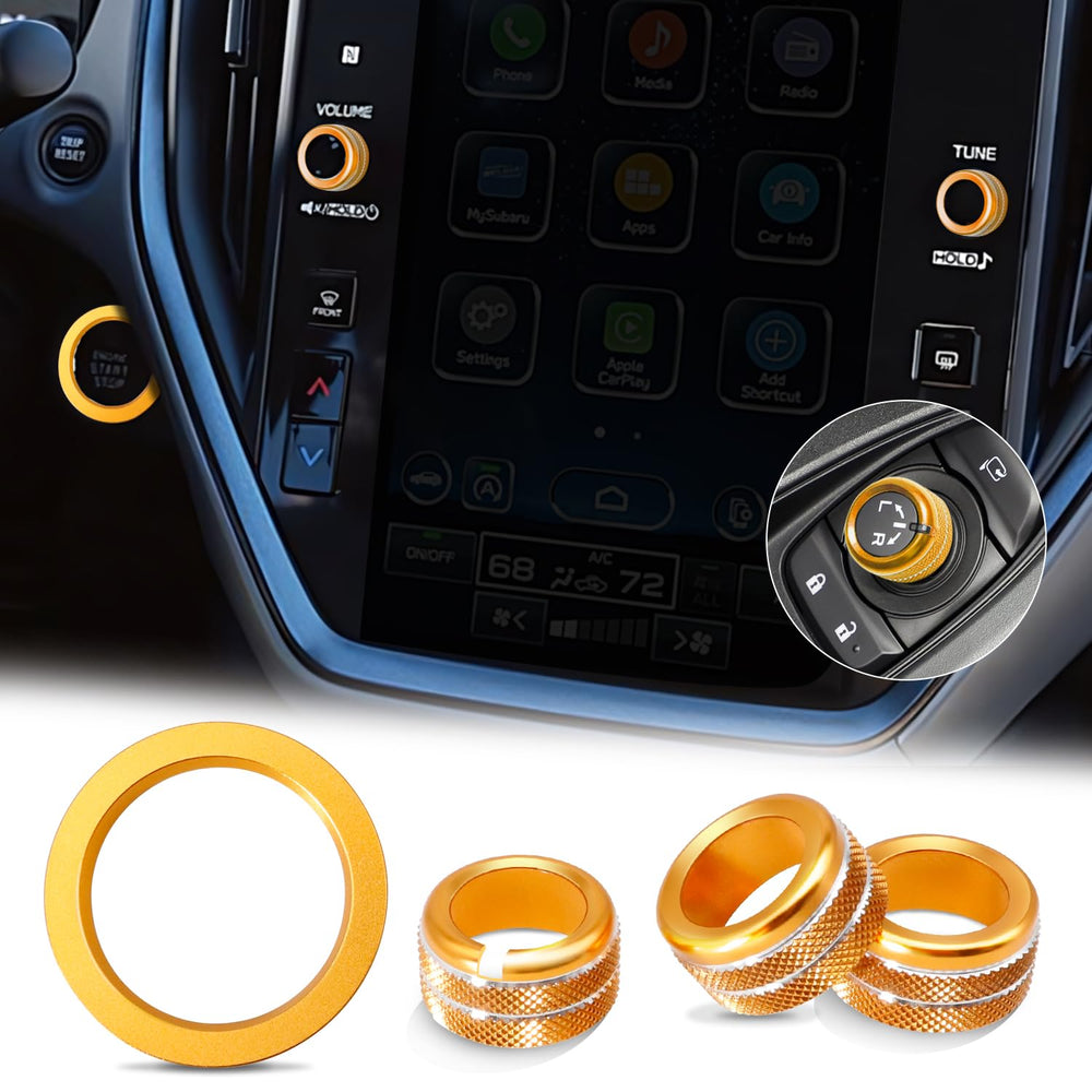 MOCHENT engine start stop button ring in gold adds style and protection.