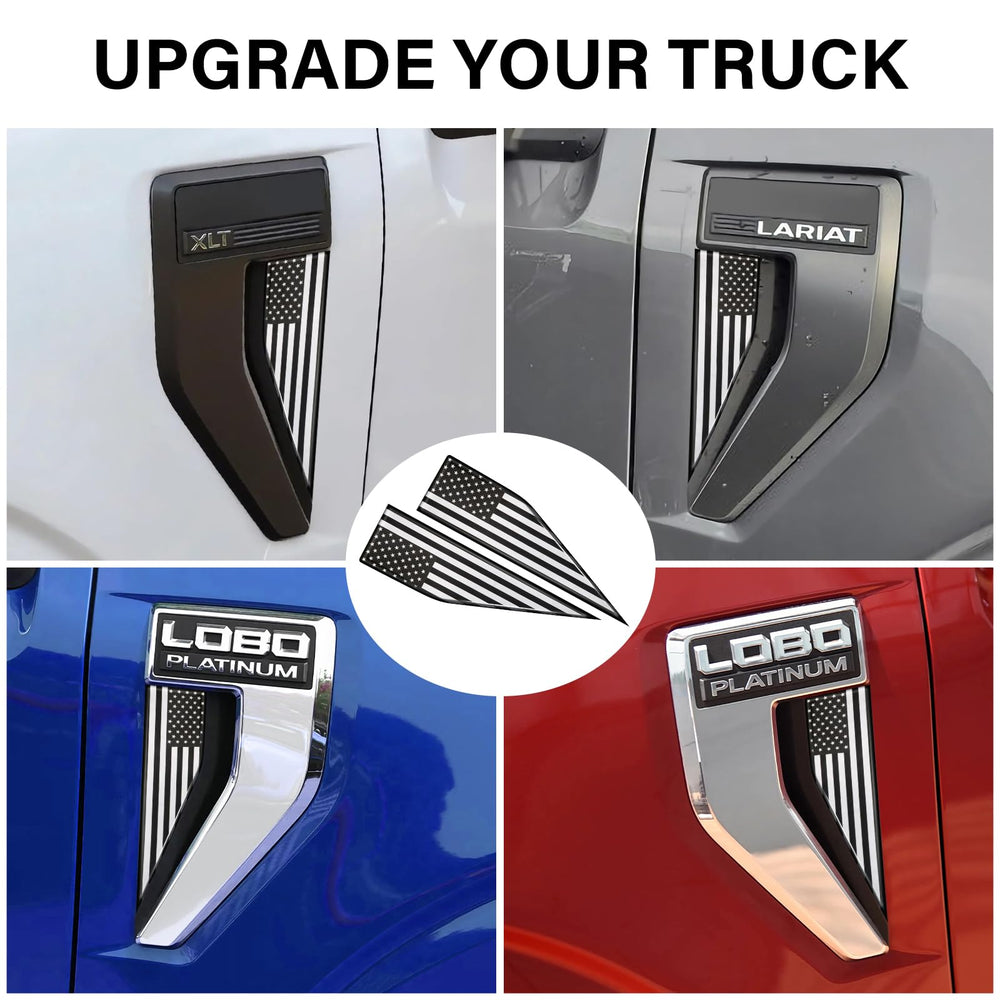 MOCHENT F150 flag decal UV-resistant surface preserves color in sun.