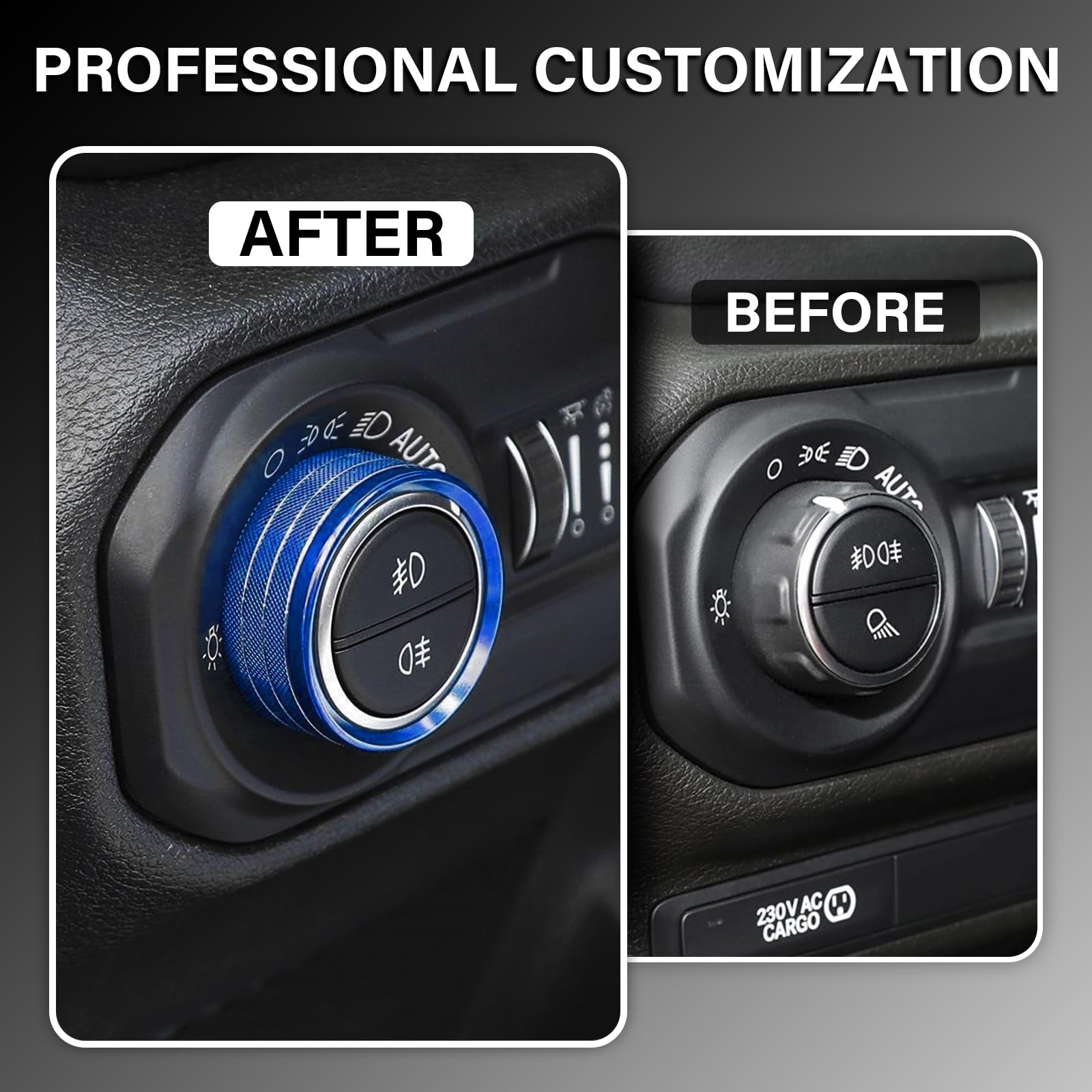 MOCHENT interior boost with blue accents for Wrangler