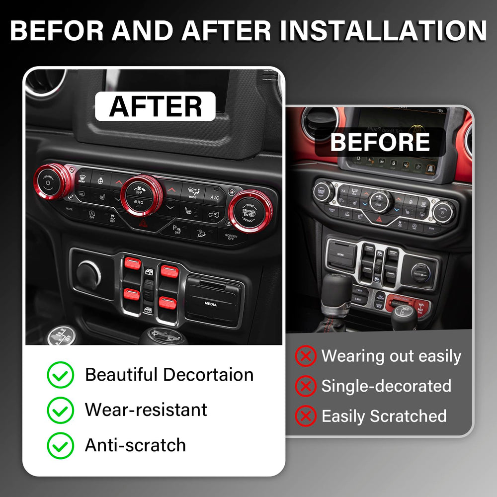 MOCHENT Gladiator JT red button cover adds color and easy access.