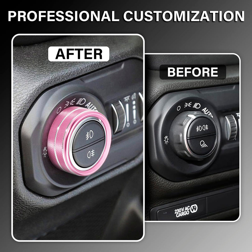 MOCHENT pink window switch knob cover for Jeep Wrangler JL/JLU protects surface and adds color
