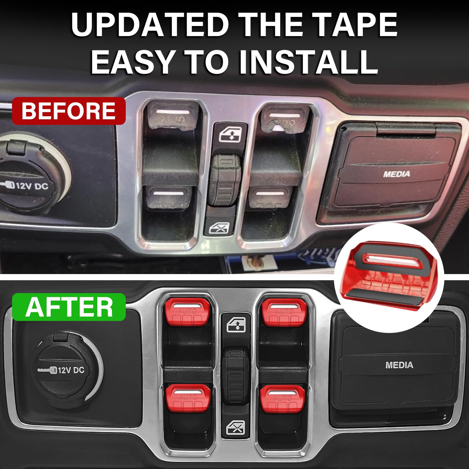 MOCHENT red window switch cover protects switches while upgrading style.