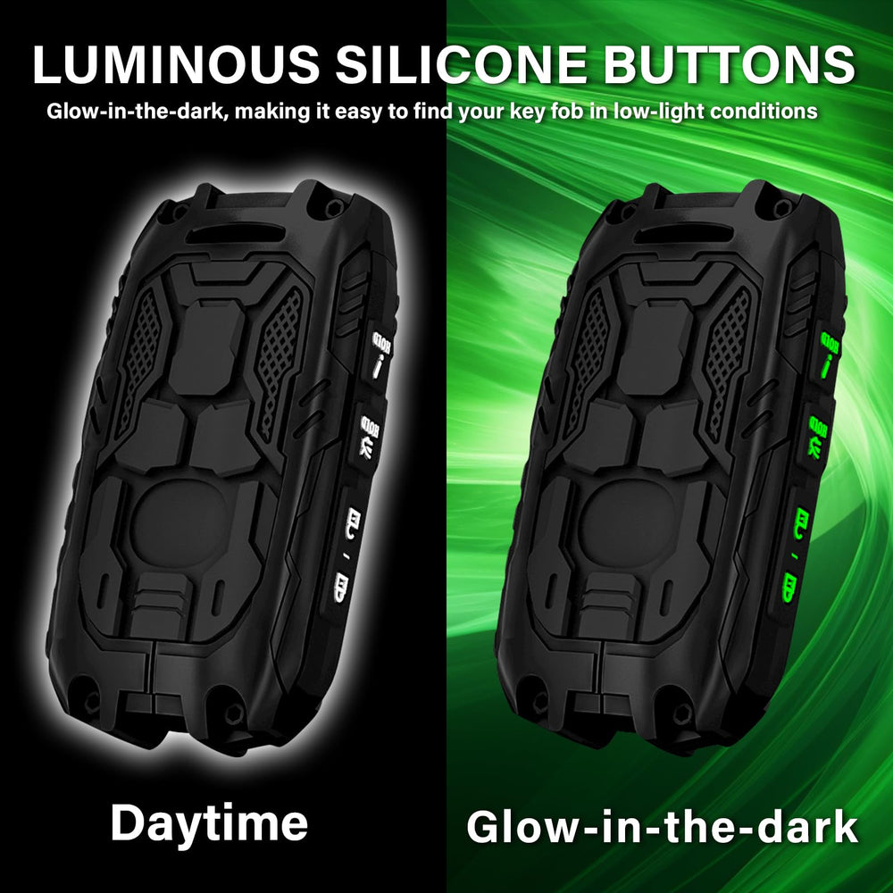 MOCHENT glow-in-the-dark buttons on key fob cover for night visibility