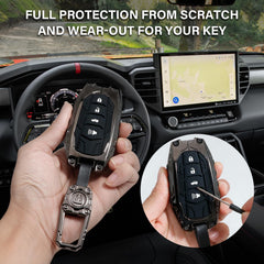 MOCHENT shielded zinc alloy cover for Corolla Cross enhances grip and daily wear resistance.