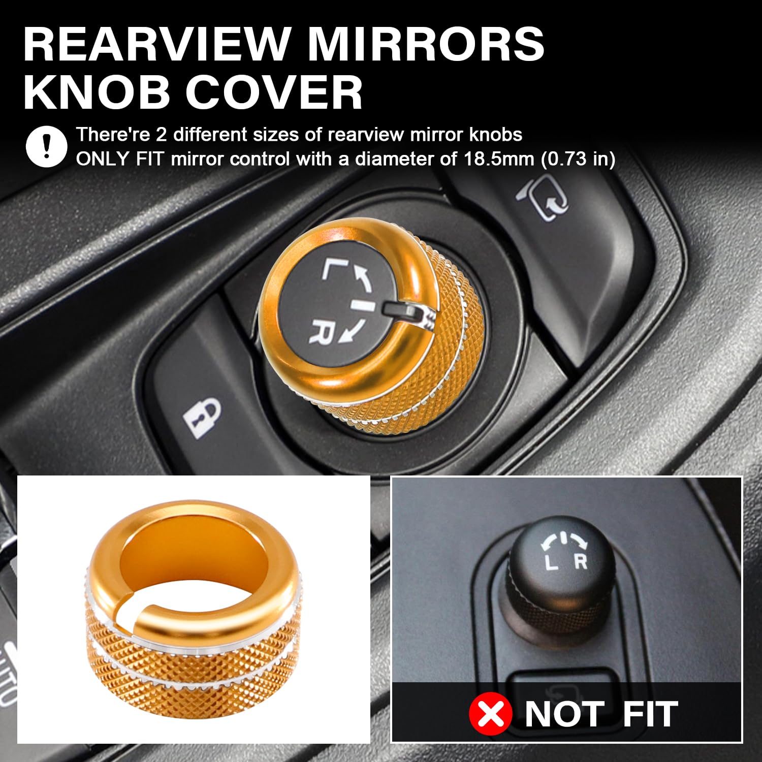 MOCHENT rearview mirror control knob cover adds tactile feel and protection.