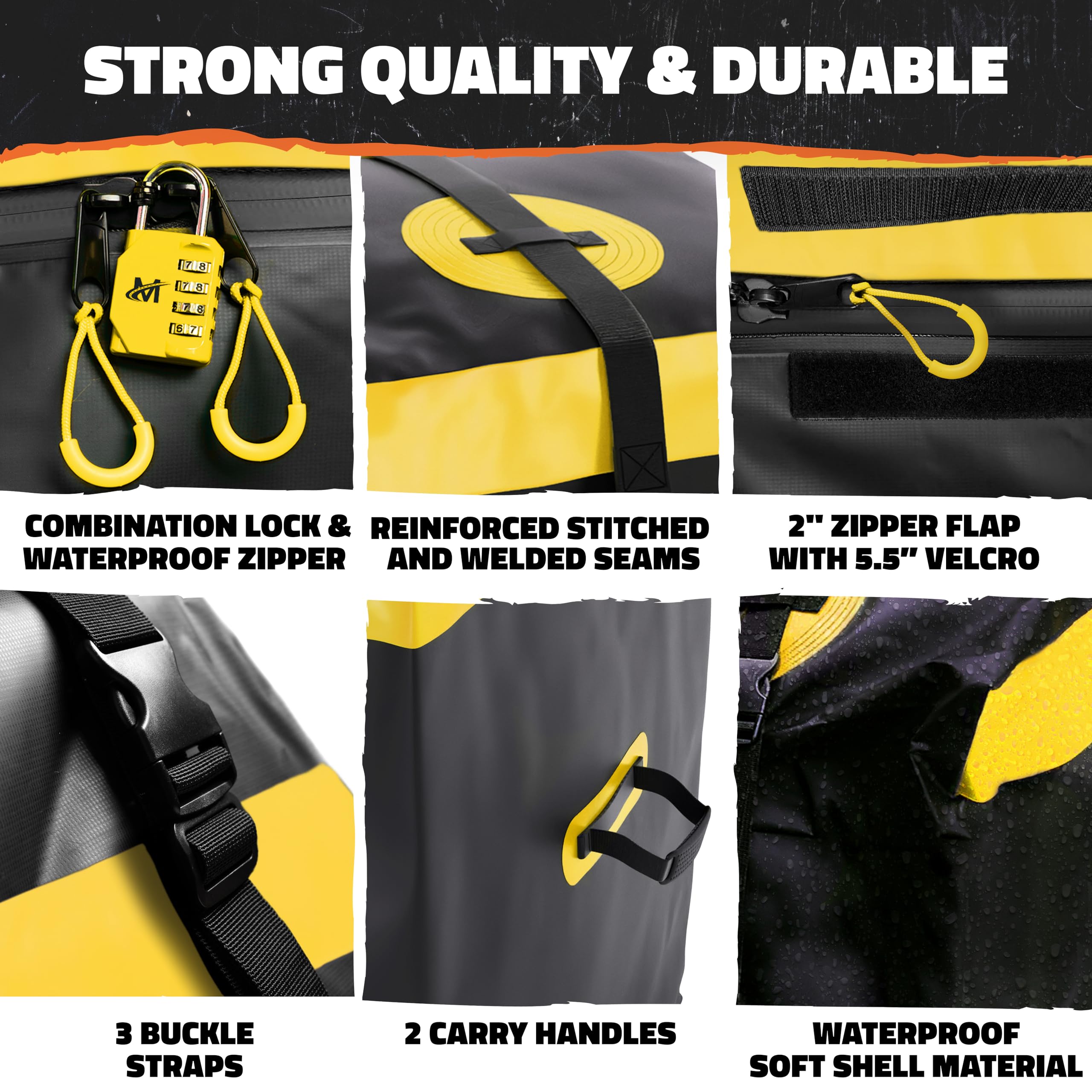 Mockins hitch bag carried in a carry case keeps gear organized during travel