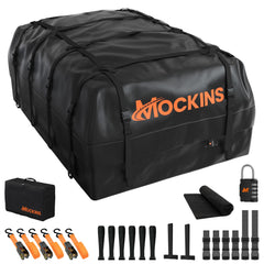 Mockins rooftop cargo bag exterior on car for rugged storage during trips