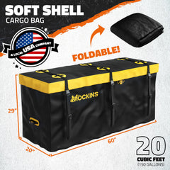 Mockins waterproof cargo bag with reinforced seams protecting gear from rain