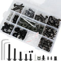 MOCODUO fairing bolt kit with M5 and M6 bolts for universal sportbike mounting.