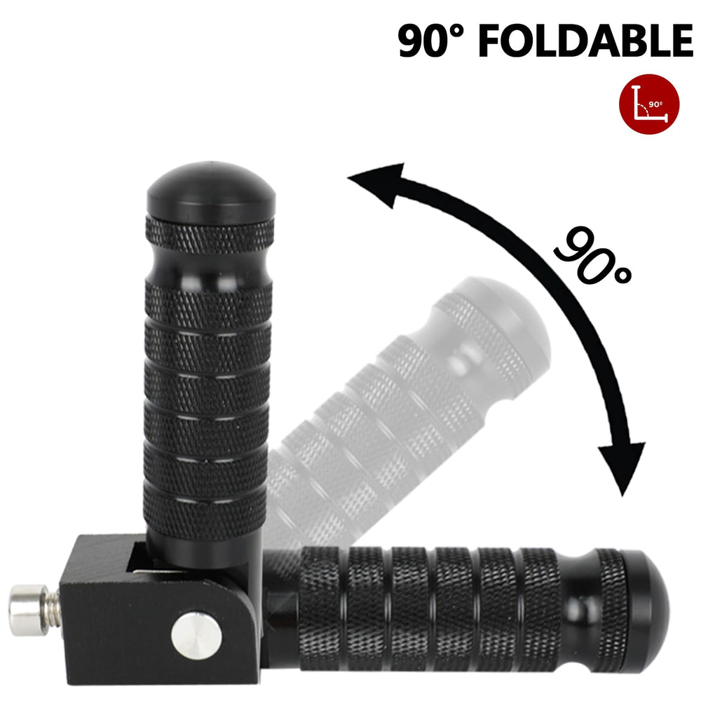 MOCODUO foldable pegs shown in folded and unfolded states for space saving
