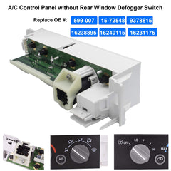 MOCW AC Heater Control Panel buttons closeup shows precise controls for easy use.