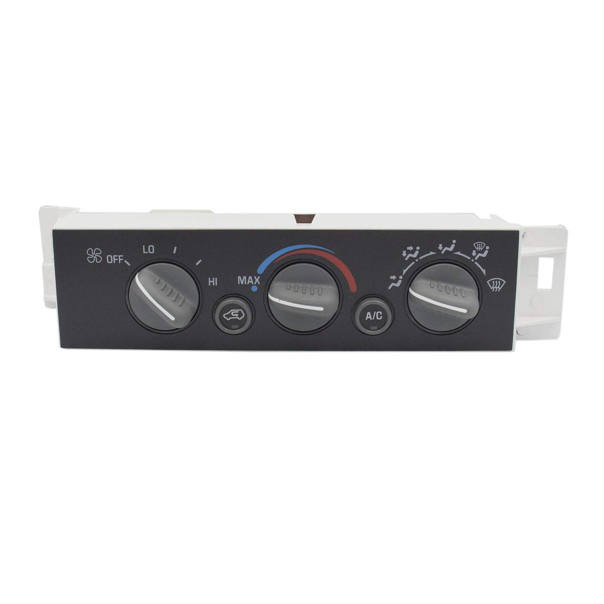 MOCW AC Heater Control Panel front view enhances fit and dashboard aesthetics.