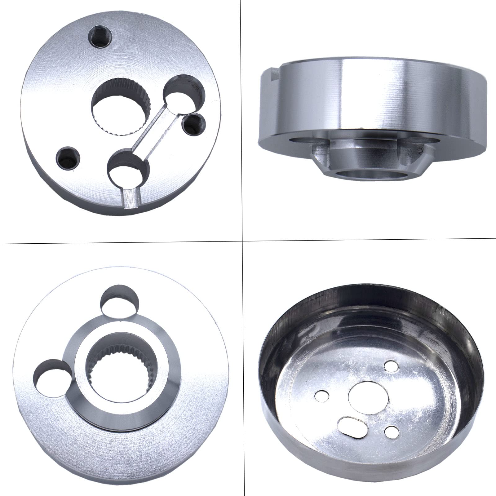 MOCW billet aluminum hub adapter with black powder coat finish for durability
