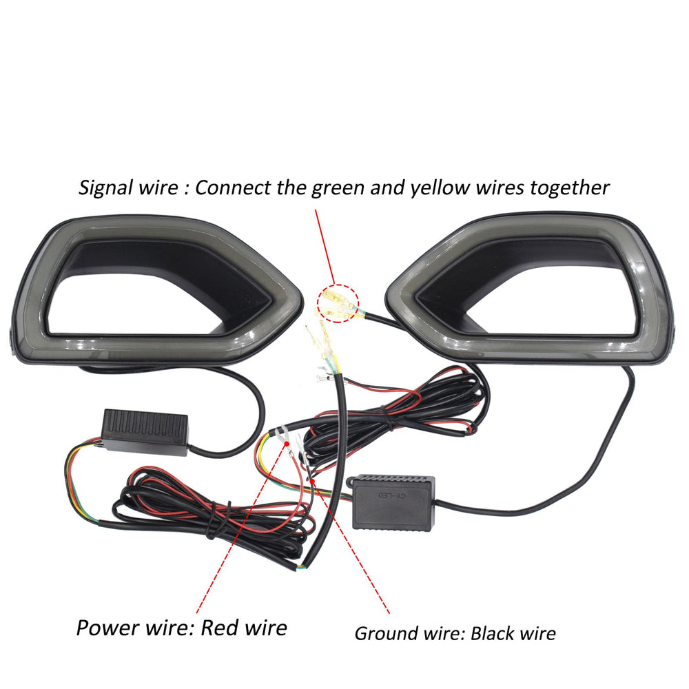 MOCW grille lights for Charger Daytona front smoke, distinctive look