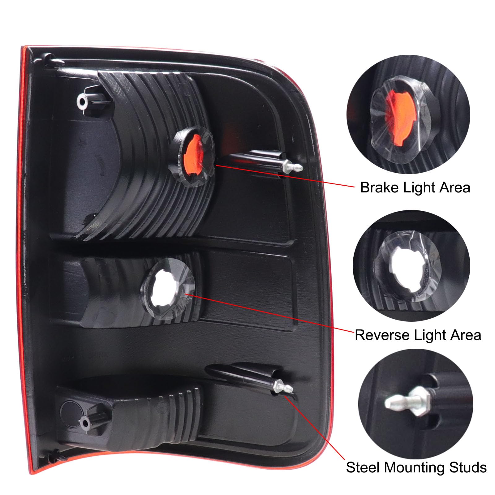 MOCW rear brake light housing left side for Ford F-150 durable replacement.