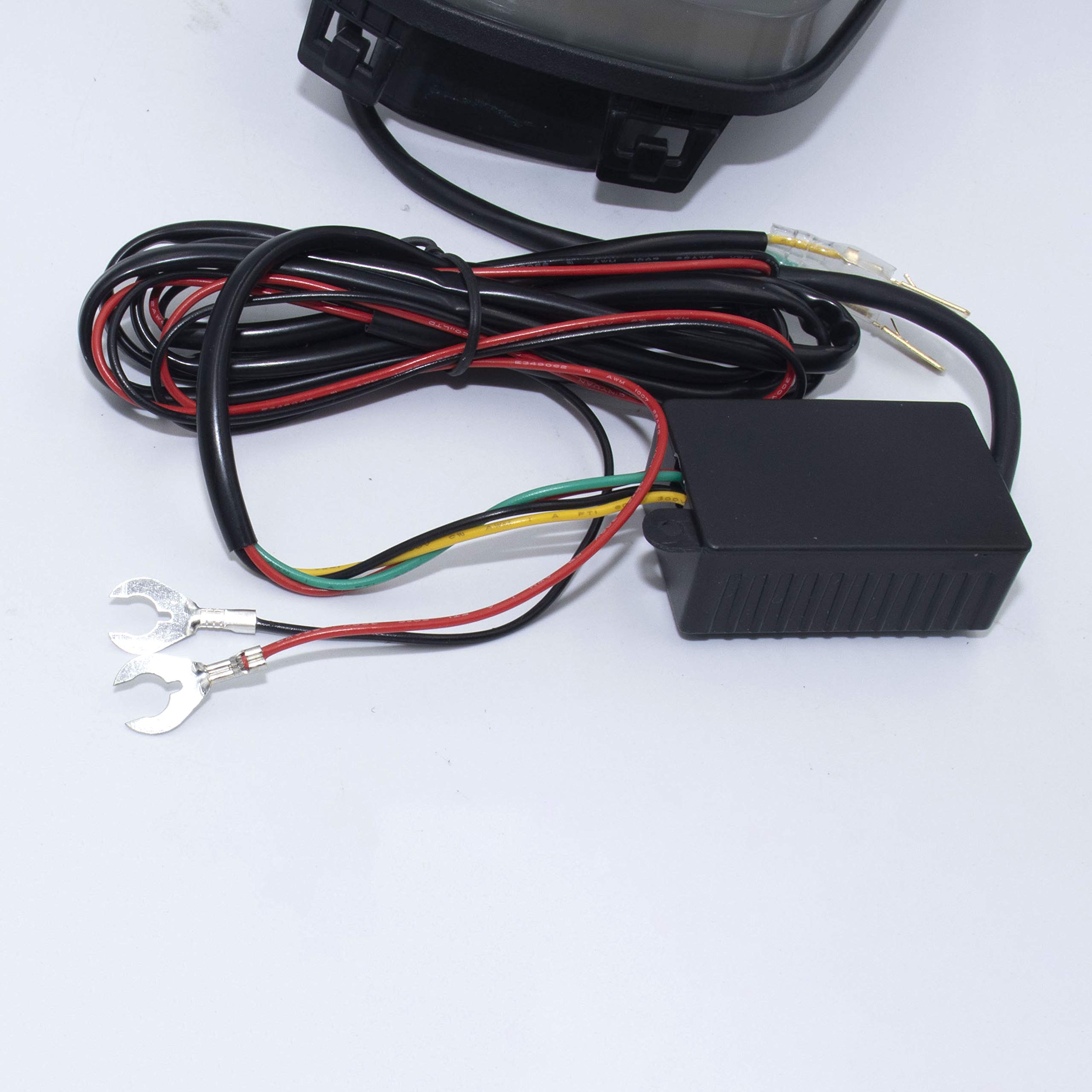 MOCW smoke LED lights on Charger front grille for standout appearance