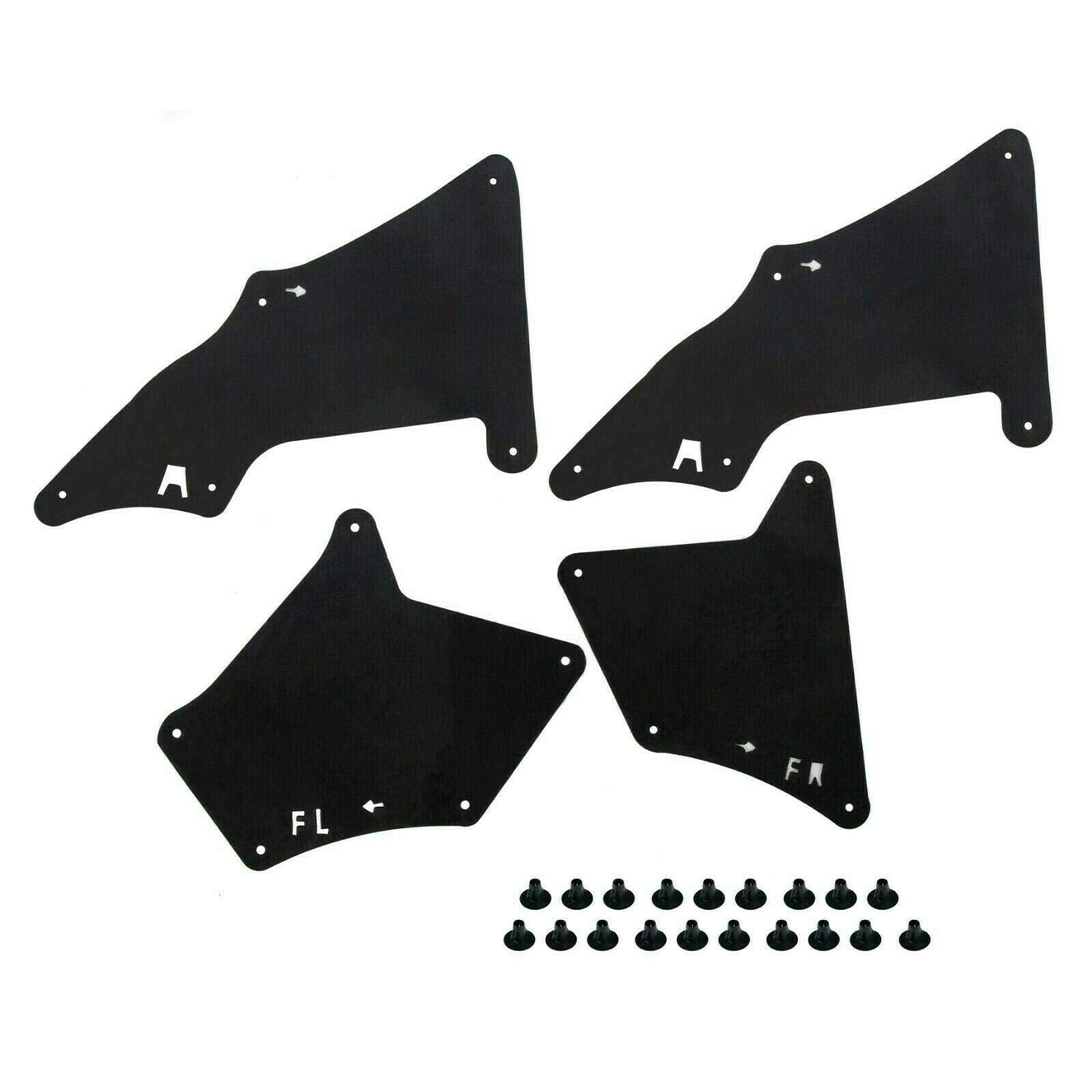 MOCW splash shield front-left protects underbody from mud and gravel.
