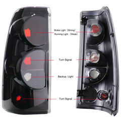 MOCW Chevrolet Silverado classic left driver tail light highlights durable ABS housing for rugged use.