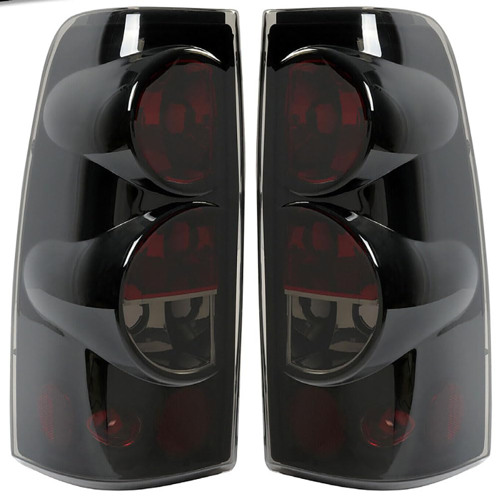 MOCW Chevrolet Silverado left driver tail light with black-smoke housing improves night visibility.