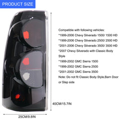 MOCW Chevrolet Silverado right passenger tail light with black-smoke housing enhances rear recognition.