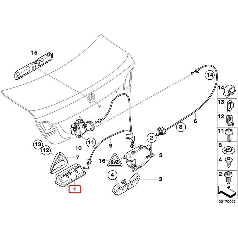 MOCW installation steps for trunk lid release button, quick swap