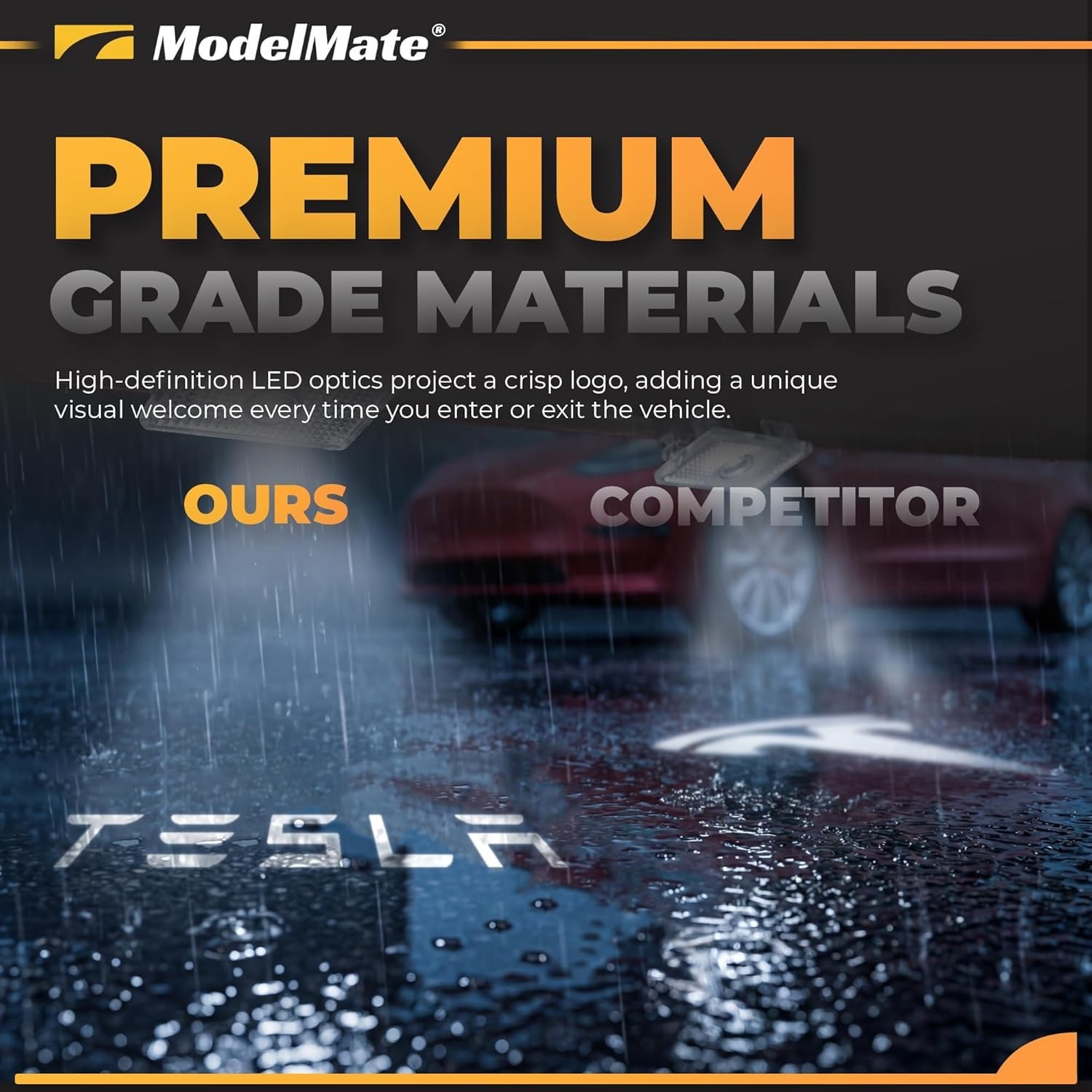 ModelMate installation-ready puddle light replaces stock quickly with no tools