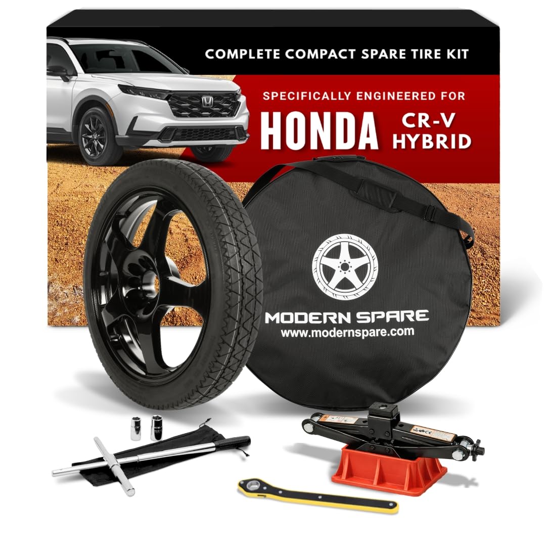Modern Spare CR-V Hybrid spare wheel 18x4 for quick roadside readiness.